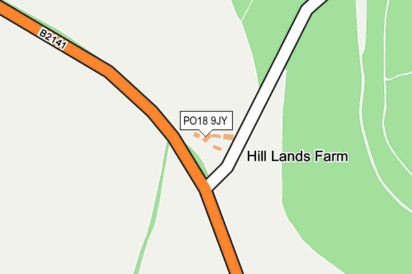 PO18 9JY map - OS OpenMap – Local (Ordnance Survey) PO18 9JY map - OS OpenMap – Local (Ordnance Survey)