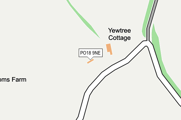 PO18 9NE map - OS OpenMap – Local (Ordnance Survey) PO18 9NE map - OS OpenMap – Local (Ordnance Survey)