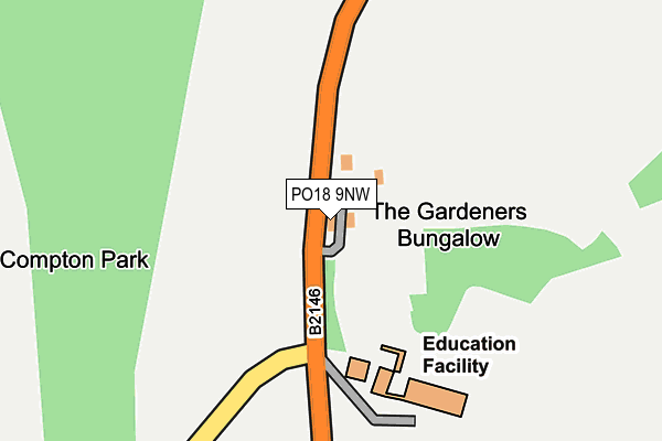 PO18 9NW map - OS OpenMap – Local (Ordnance Survey) PO18 9NW map - OS OpenMap – Local (Ordnance Survey)