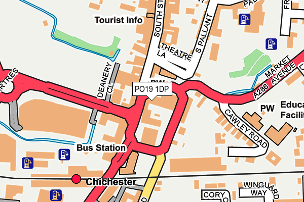 PO19 1DP map - OS OpenMap – Local (Ordnance Survey) PO19 1DP map - OS OpenMap – Local (Ordnance Survey)