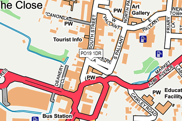 PO19 1DR map - OS OpenMap – Local (Ordnance Survey) PO19 1DR map - OS OpenMap – Local (Ordnance Survey)