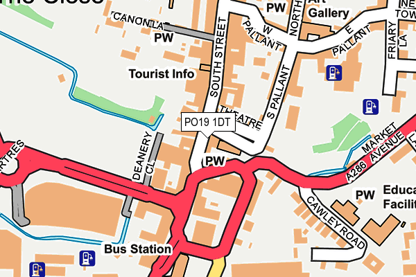 PO19 1DT map - OS OpenMap – Local (Ordnance Survey) PO19 1DT map - OS OpenMap – Local (Ordnance Survey)