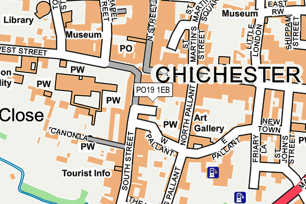 PO19 1EB map - OS OpenMap – Local (Ordnance Survey) PO19 1EB map - OS OpenMap – Local (Ordnance Survey)