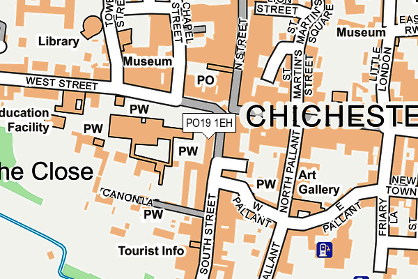 PO19 1EH map - OS OpenMap – Local (Ordnance Survey) PO19 1EH map - OS OpenMap – Local (Ordnance Survey)