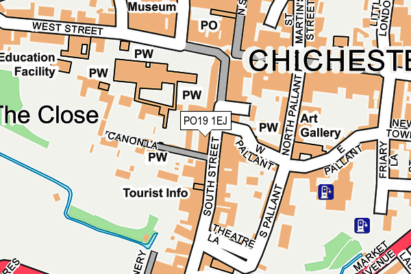 PO19 1EJ map - OS OpenMap – Local (Ordnance Survey) PO19 1EJ map - OS OpenMap – Local (Ordnance Survey)