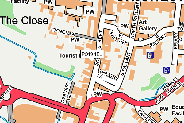 PO19 1EL map - OS OpenMap – Local (Ordnance Survey) PO19 1EL map - OS OpenMap – Local (Ordnance Survey)