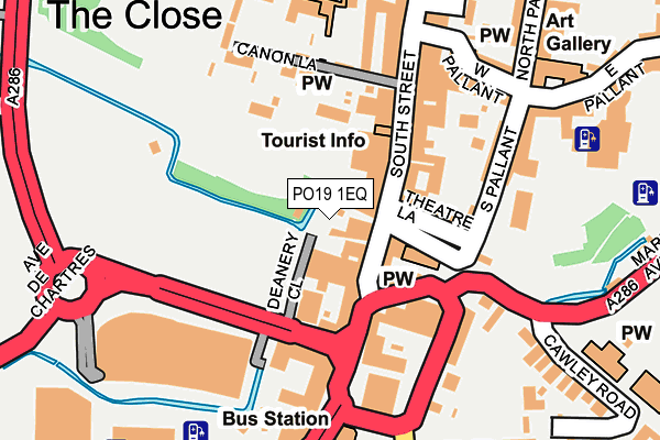 PO19 1EQ map - OS OpenMap – Local (Ordnance Survey) PO19 1EQ map - OS OpenMap – Local (Ordnance Survey)