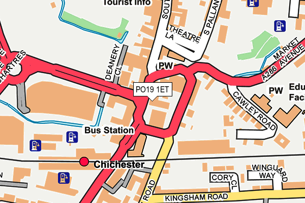 PO19 1ET map - OS OpenMap – Local (Ordnance Survey) PO19 1ET map - OS OpenMap – Local (Ordnance Survey)