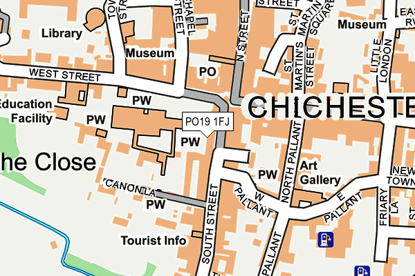 PO19 1FJ map - OS OpenMap – Local (Ordnance Survey) PO19 1FJ map - OS OpenMap – Local (Ordnance Survey)