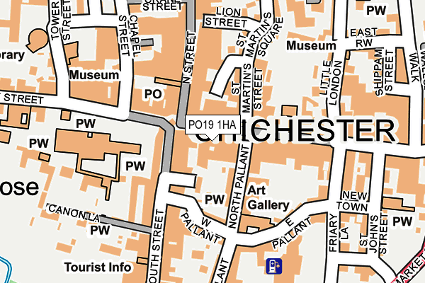 PO19 1HA map - OS OpenMap – Local (Ordnance Survey) PO19 1HA map - OS OpenMap – Local (Ordnance Survey)