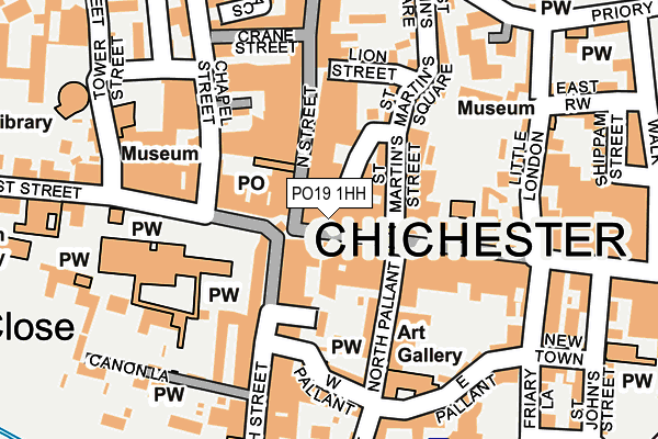 PO19 1HH map - OS OpenMap – Local (Ordnance Survey) PO19 1HH map - OS OpenMap – Local (Ordnance Survey)