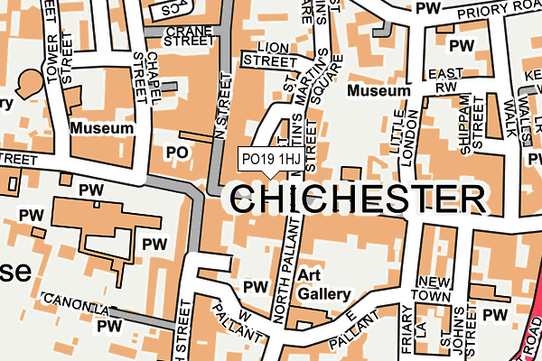 PO19 1HJ map - OS OpenMap – Local (Ordnance Survey) PO19 1HJ map - OS OpenMap – Local (Ordnance Survey)