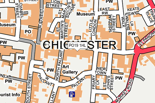 PO19 1HL map - OS OpenMap – Local (Ordnance Survey) PO19 1HL map - OS OpenMap – Local (Ordnance Survey)
