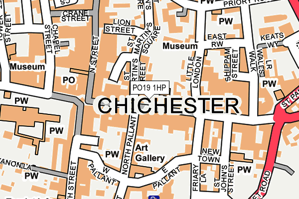 PO19 1HP map - OS OpenMap – Local (Ordnance Survey) PO19 1HP map - OS OpenMap – Local (Ordnance Survey)