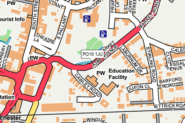 PO19 1JU map - OS OpenMap – Local (Ordnance Survey) PO19 1JU map - OS OpenMap – Local (Ordnance Survey)