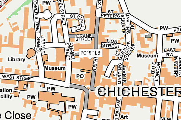 PO19 1LB map - OS OpenMap – Local (Ordnance Survey) PO19 1LB map - OS OpenMap – Local (Ordnance Survey)