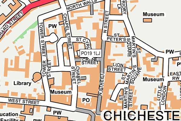 PO19 1LJ map - OS OpenMap – Local (Ordnance Survey) PO19 1LJ map - OS OpenMap – Local (Ordnance Survey)