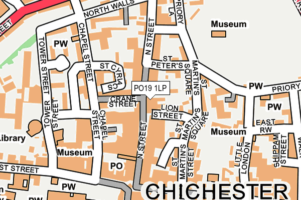 PO19 1LP map - OS OpenMap – Local (Ordnance Survey)