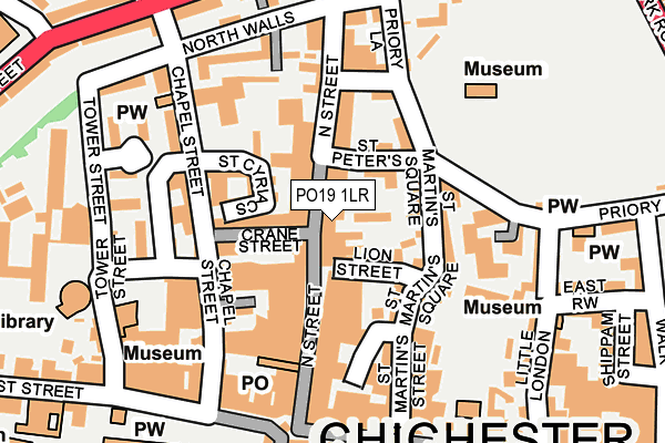 PO19 1LR map - OS OpenMap – Local (Ordnance Survey) PO19 1LR map - OS OpenMap – Local (Ordnance Survey)