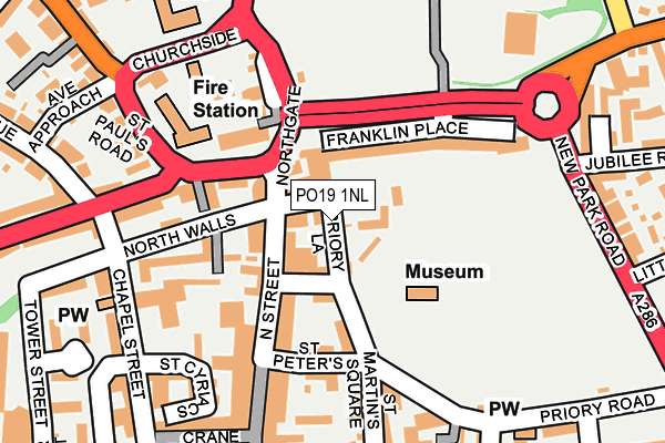 PO19 1NL map - OS OpenMap – Local (Ordnance Survey)