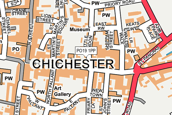 PO19 1PP map - OS OpenMap – Local (Ordnance Survey) PO19 1PP map - OS OpenMap – Local (Ordnance Survey)
