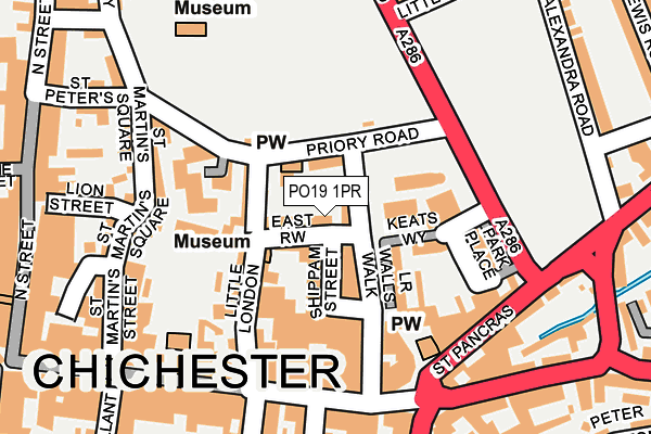 PO19 1PR map - OS OpenMap – Local (Ordnance Survey)