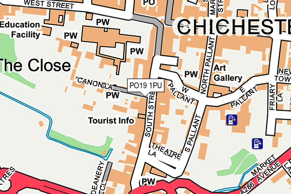 PO19 1PU map - OS OpenMap – Local (Ordnance Survey) PO19 1PU map - OS OpenMap – Local (Ordnance Survey)