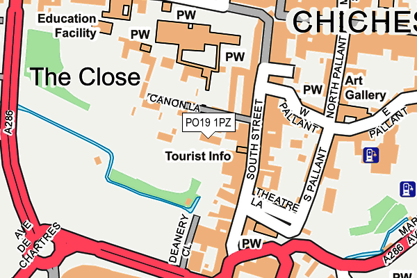 PO19 1PZ map - OS OpenMap – Local (Ordnance Survey) PO19 1PZ map - OS OpenMap – Local (Ordnance Survey)