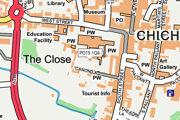 PO19 1QA map - OS OpenMap – Local (Ordnance Survey) PO19 1QA map - OS OpenMap – Local (Ordnance Survey)