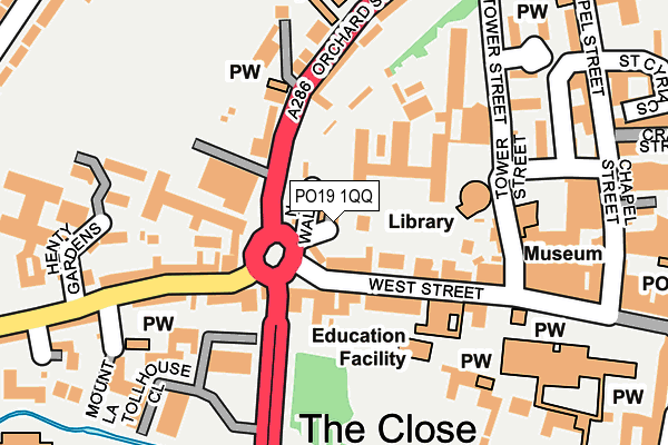PO19 1QQ map - OS OpenMap – Local (Ordnance Survey) PO19 1QQ map - OS OpenMap – Local (Ordnance Survey)