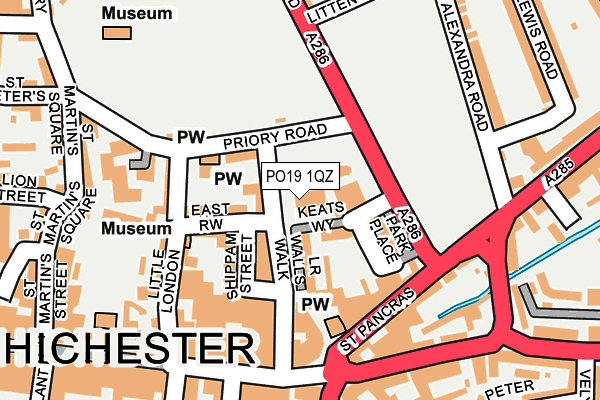 PO19 1QZ map - OS OpenMap – Local (Ordnance Survey) PO19 1QZ map - OS OpenMap – Local (Ordnance Survey)