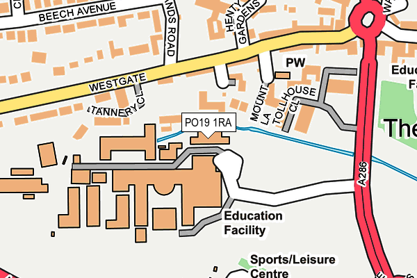 PO19 1RA map - OS OpenMap – Local (Ordnance Survey) PO19 1RA map - OS OpenMap – Local (Ordnance Survey)