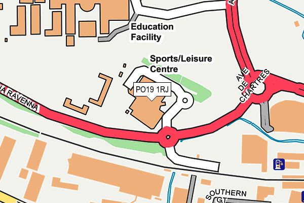 PO19 1RJ map - OS OpenMap – Local (Ordnance Survey) PO19 1RJ map - OS OpenMap – Local (Ordnance Survey)