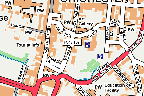 PO19 1SY map - OS OpenMap – Local (Ordnance Survey) PO19 1SY map - OS OpenMap – Local (Ordnance Survey)