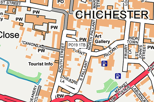 PO19 1TB map - OS OpenMap – Local (Ordnance Survey)