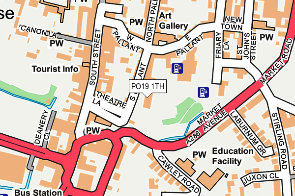 PO19 1TH map - OS OpenMap – Local (Ordnance Survey) PO19 1TH map - OS OpenMap – Local (Ordnance Survey)