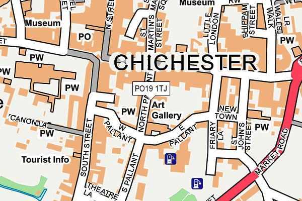 PO19 1TJ map - OS OpenMap – Local (Ordnance Survey) PO19 1TJ map - OS OpenMap – Local (Ordnance Survey)
