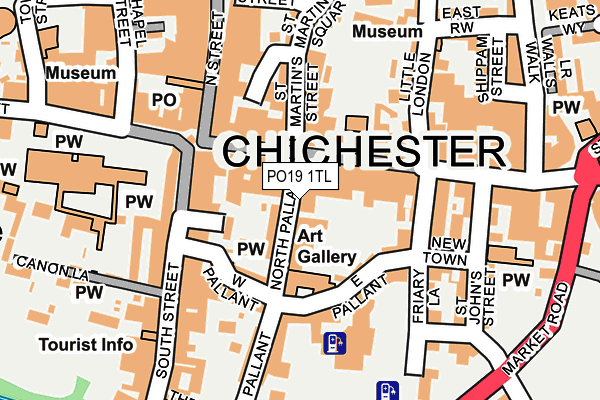 PO19 1TL map - OS OpenMap – Local (Ordnance Survey) PO19 1TL map - OS OpenMap – Local (Ordnance Survey)