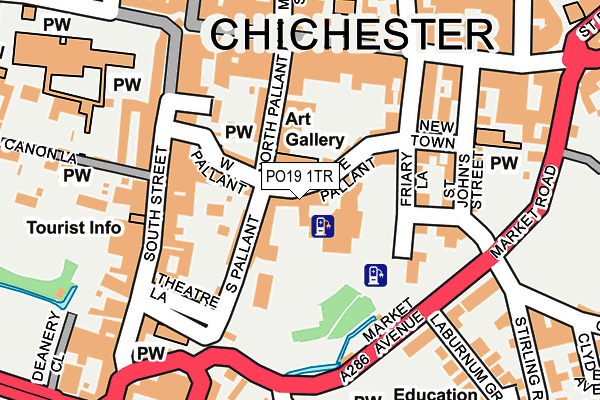 PO19 1TR map - OS OpenMap – Local (Ordnance Survey) PO19 1TR map - OS OpenMap – Local (Ordnance Survey)