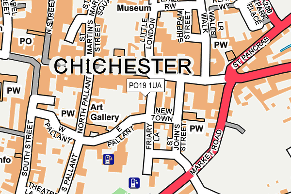 PO19 1UA map - OS OpenMap – Local (Ordnance Survey) PO19 1UA map - OS OpenMap – Local (Ordnance Survey)