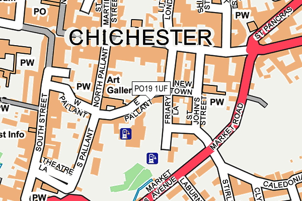 PO19 1UF map - OS OpenMap – Local (Ordnance Survey) PO19 1UF map - OS OpenMap – Local (Ordnance Survey)