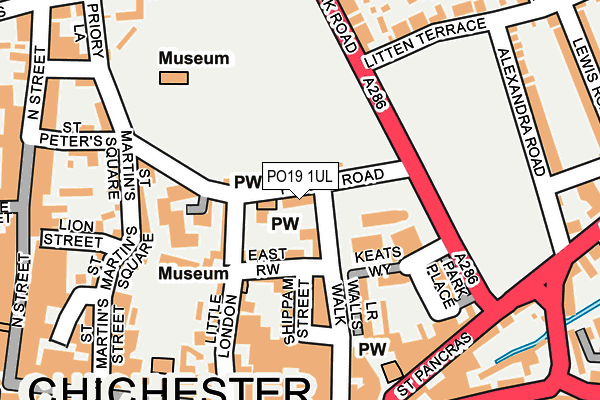 PO19 1UL map - OS OpenMap – Local (Ordnance Survey) PO19 1UL map - OS OpenMap – Local (Ordnance Survey)