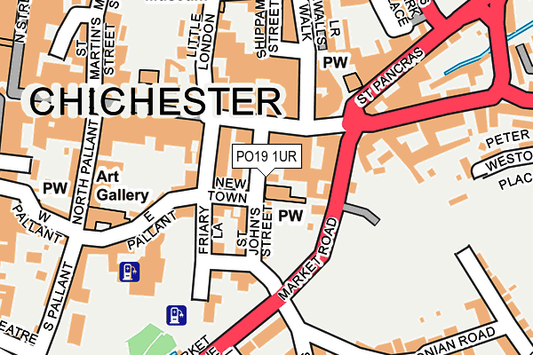 PO19 1UR map - OS OpenMap – Local (Ordnance Survey) PO19 1UR map - OS OpenMap – Local (Ordnance Survey)