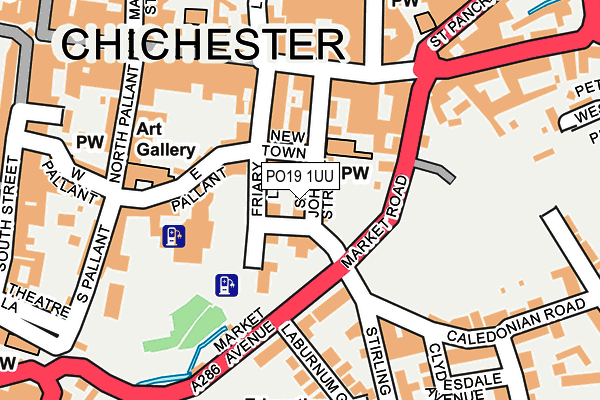 PO19 1UU map - OS OpenMap – Local (Ordnance Survey)