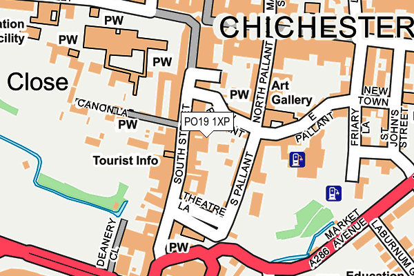 PO19 1XP map - OS OpenMap – Local (Ordnance Survey)