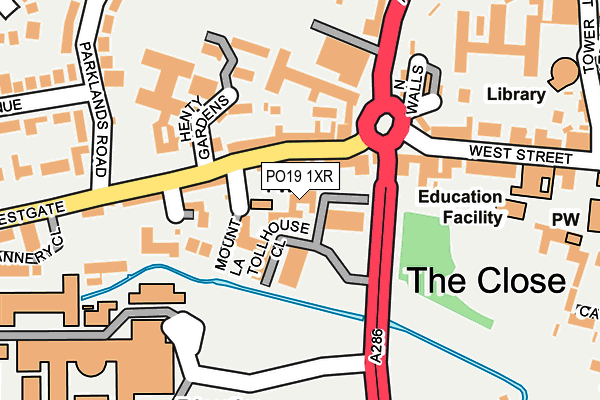 PO19 1XR map - OS OpenMap – Local (Ordnance Survey)
