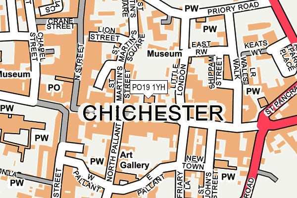 PO19 1YH map - OS OpenMap – Local (Ordnance Survey) PO19 1YH map - OS OpenMap – Local (Ordnance Survey)
