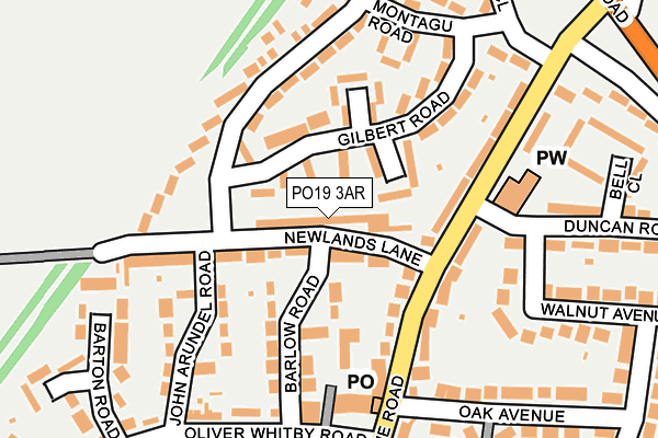 PO19 3AR map - OS OpenMap – Local (Ordnance Survey) PO19 3AR map - OS OpenMap – Local (Ordnance Survey)