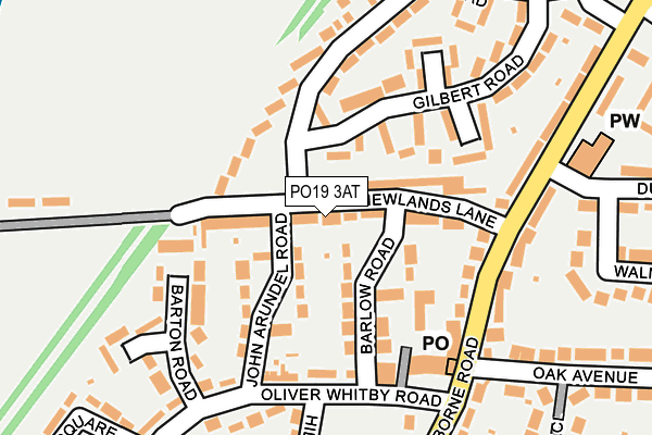 PO19 3AT map - OS OpenMap – Local (Ordnance Survey) PO19 3AT map - OS OpenMap – Local (Ordnance Survey)