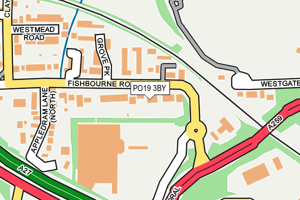 PO19 3BY map - OS OpenMap – Local (Ordnance Survey) PO19 3BY map - OS OpenMap – Local (Ordnance Survey)